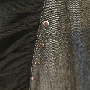 Dark denim and black studded dress